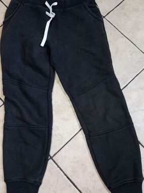 UGG Men's Black Jogger Sweatpants with White Drawstring